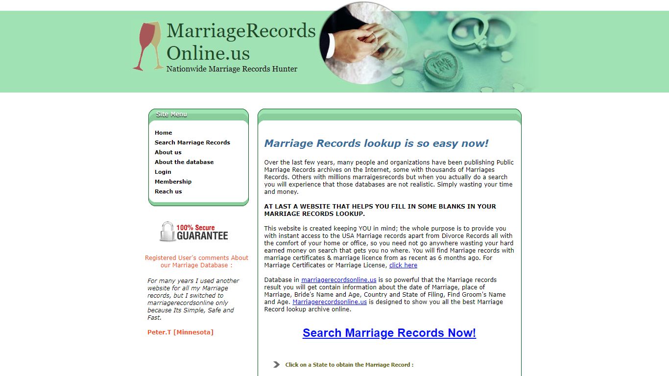 Marriage Records Online, USA Public Marriage Record